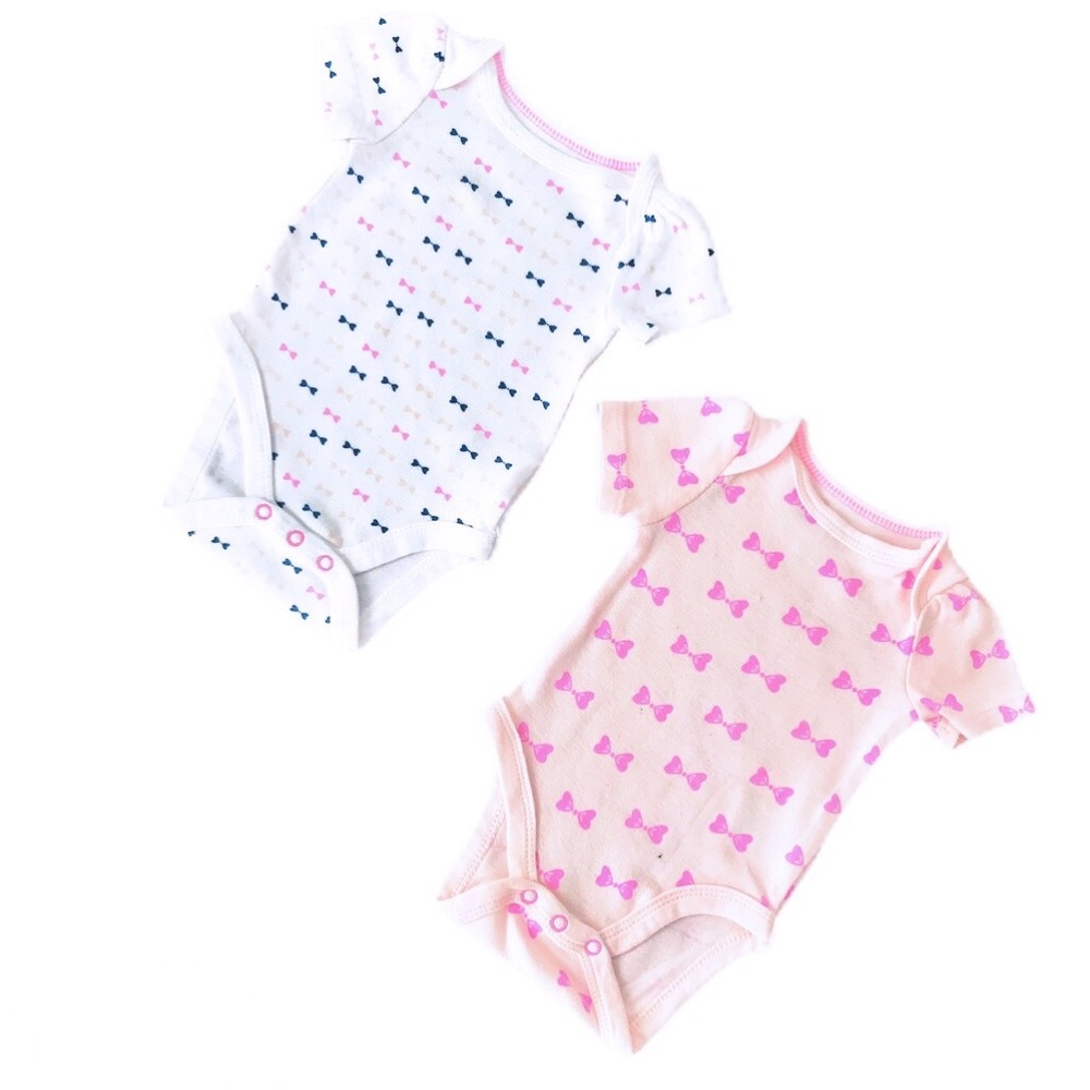Bundle of Two Short Sleeved Onesies.